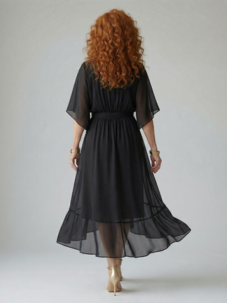 Océane | Robe midi drapée Elric