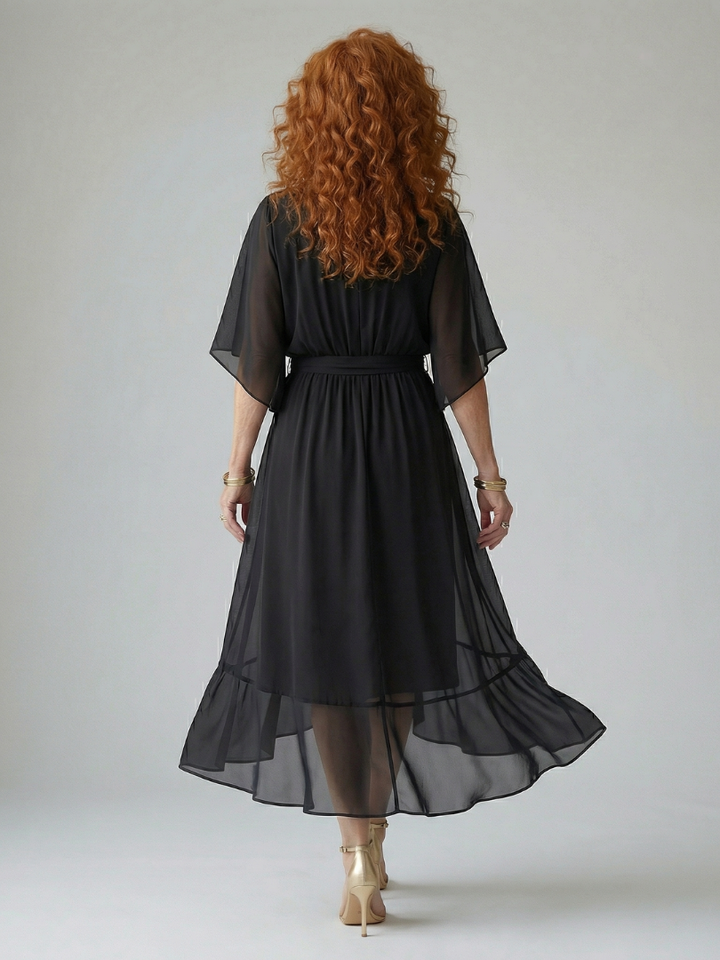 Océane | Robe midi drapée Elric