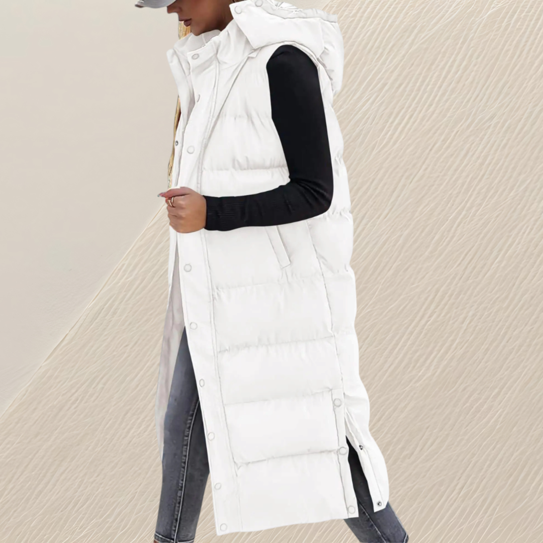 Beaumont Nice | Gilet quiltée longue détendue pour femmes
