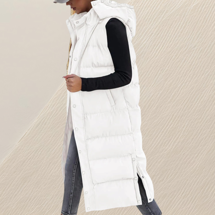 Beaumont Nice | Gilet quiltée longue détendue pour femmes