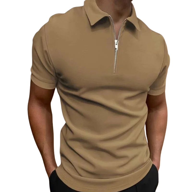 Polo moderne avec zip mi-haut