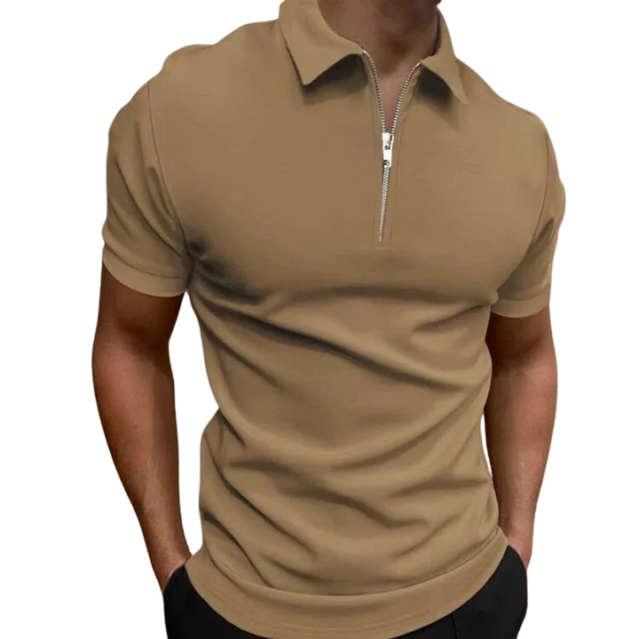 Polo moderne avec zip mi-haut