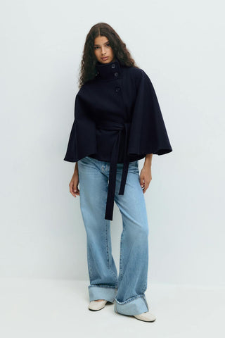 Beaumont Nice | Manteau cape à ceinture pour femmes