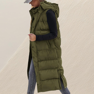 Beaumont Nice | Gilet quiltée longue détendue pour femmes