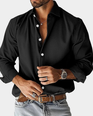 Chemise boutonnée étirement coupe slim pour homme