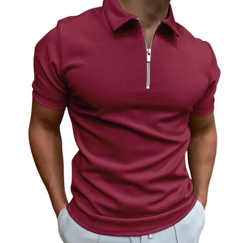 Polo moderne avec zip mi-haut