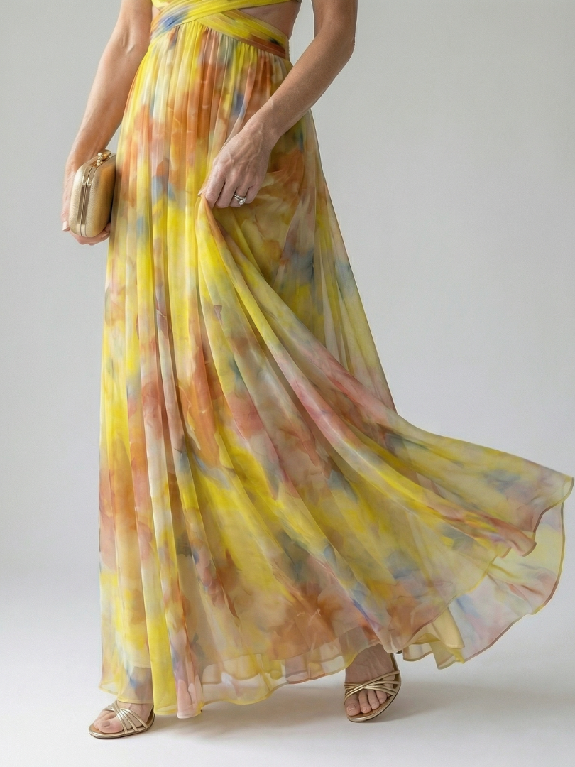 Élodie | Robe maxi à enveloppe douce Isel