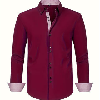 Chemise élégante légère avec détails contrastés