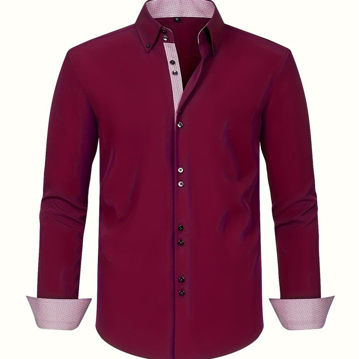 Chemise élégante légère avec détails contrastés