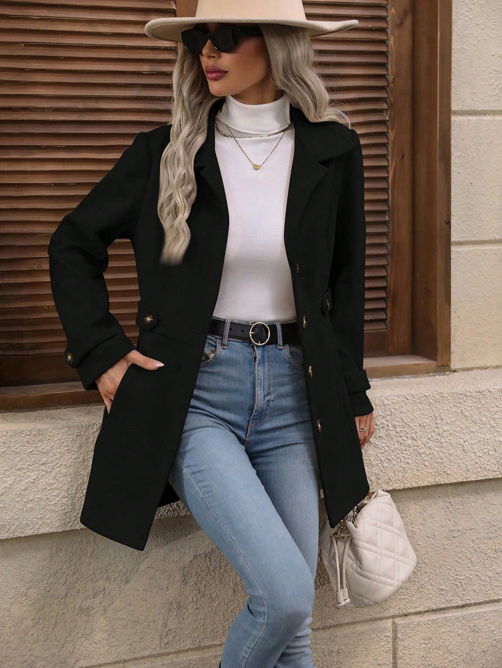 Corinne | Tranchée manteau classique élégant pour femmes