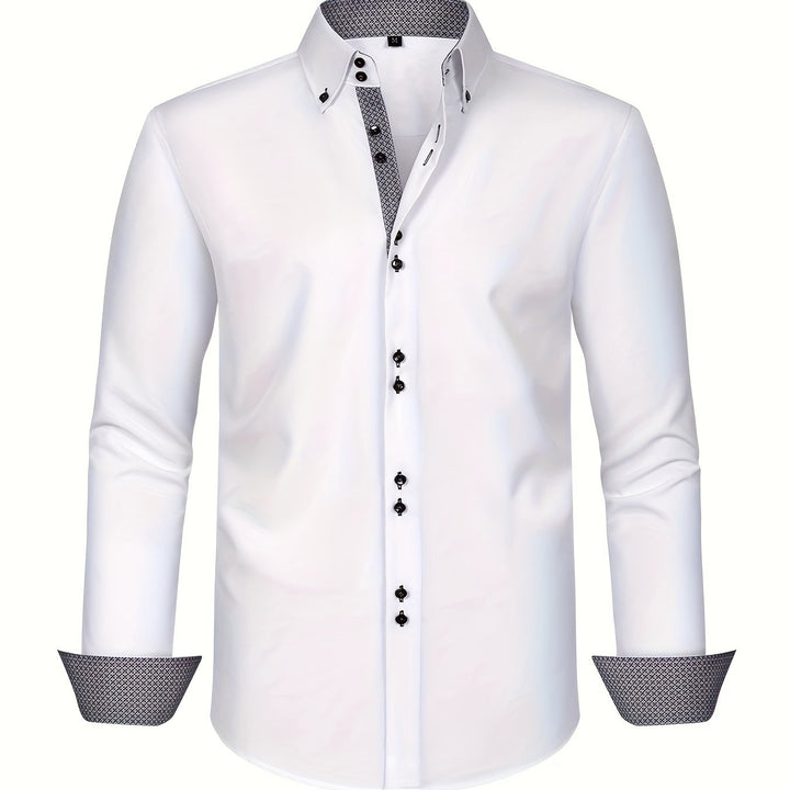 Chemise élégante légère avec détails contrastés