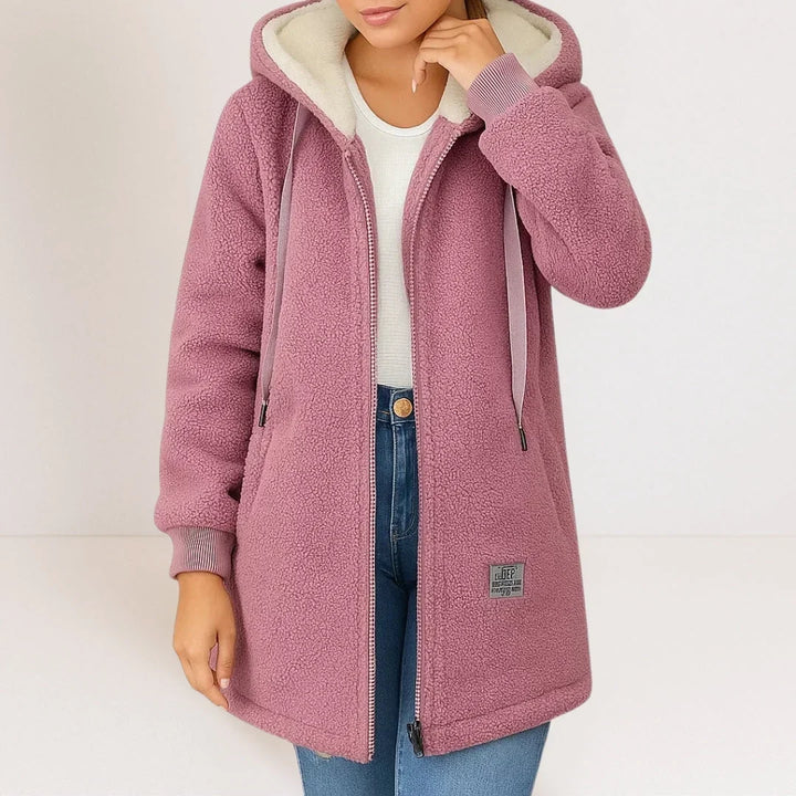 Beaumont Nice | Veste fleece longue à capuche pour femmes