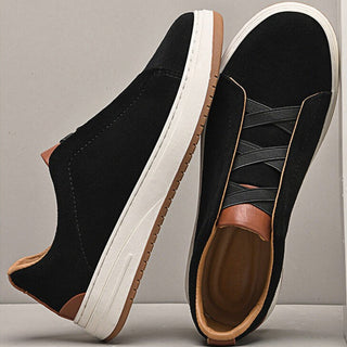 Chaussures sans lacets en daim pour homme