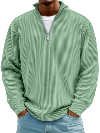 Pull col zippé côtelé Marc