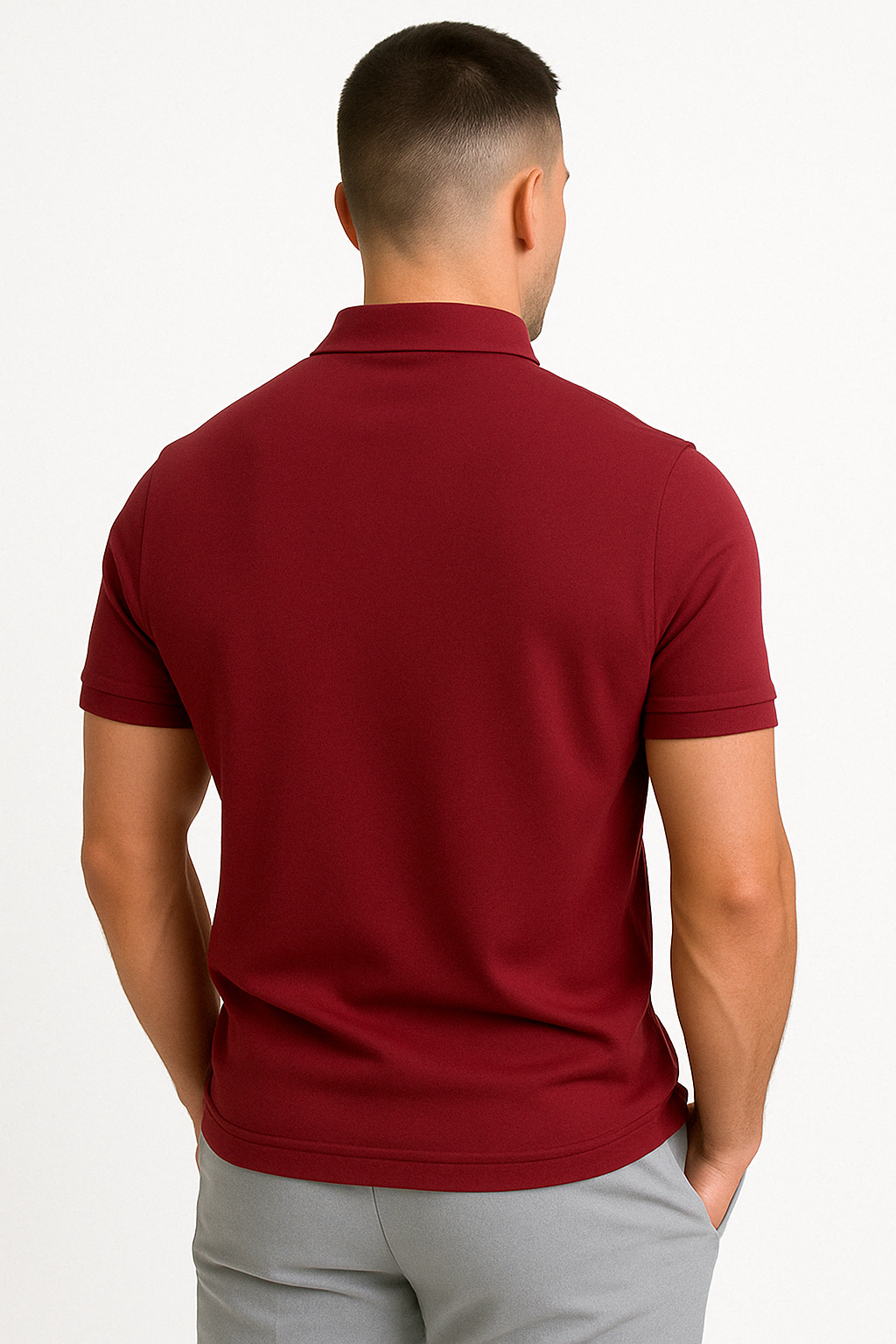 Polo moderne avec zip mi-haut