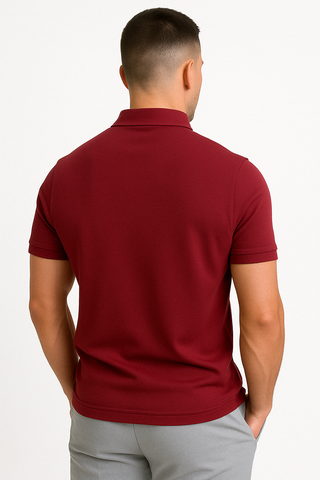 Polo moderne avec zip mi-haut