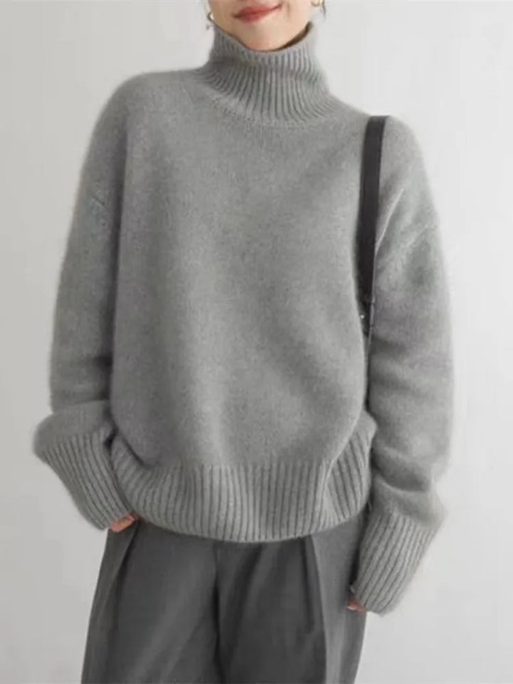 Isabella | Pull à col montant en cachemire