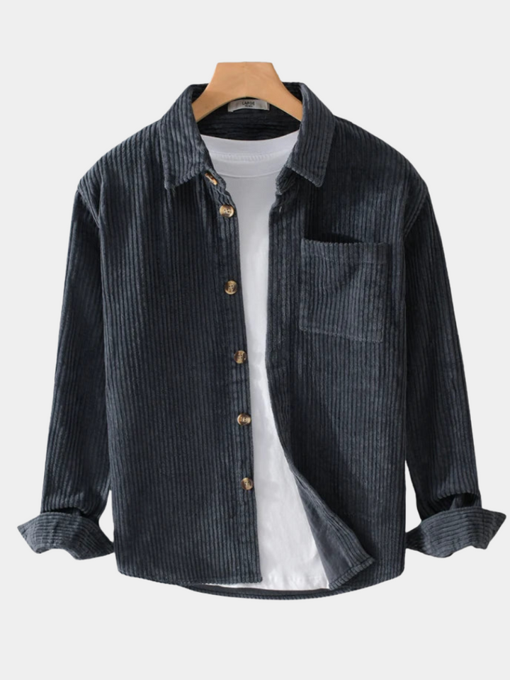Chemise en velours côtelé pour homme