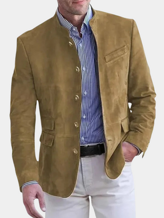 Veste en cuir suede