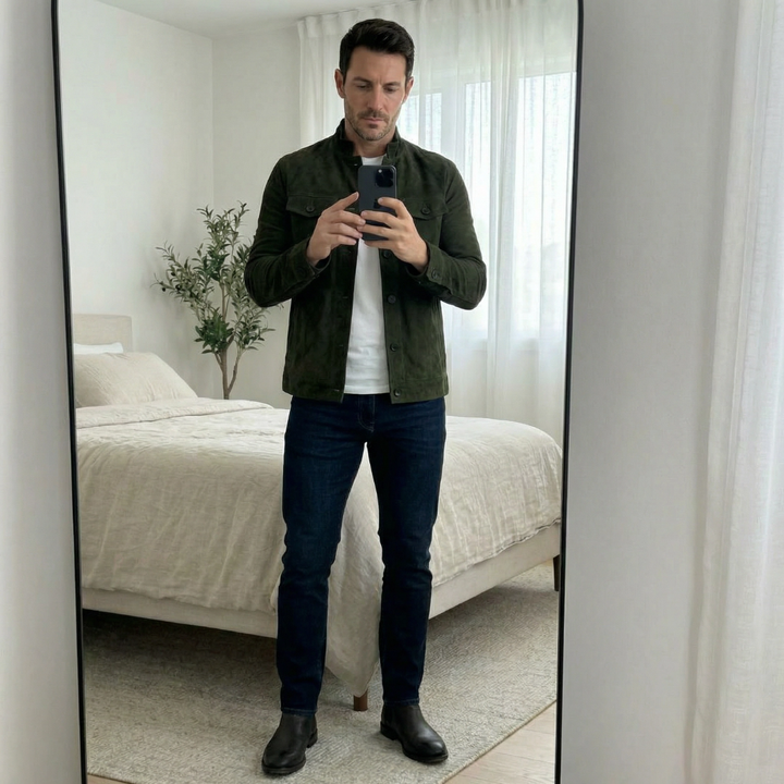 Veste élégante suédée Marc