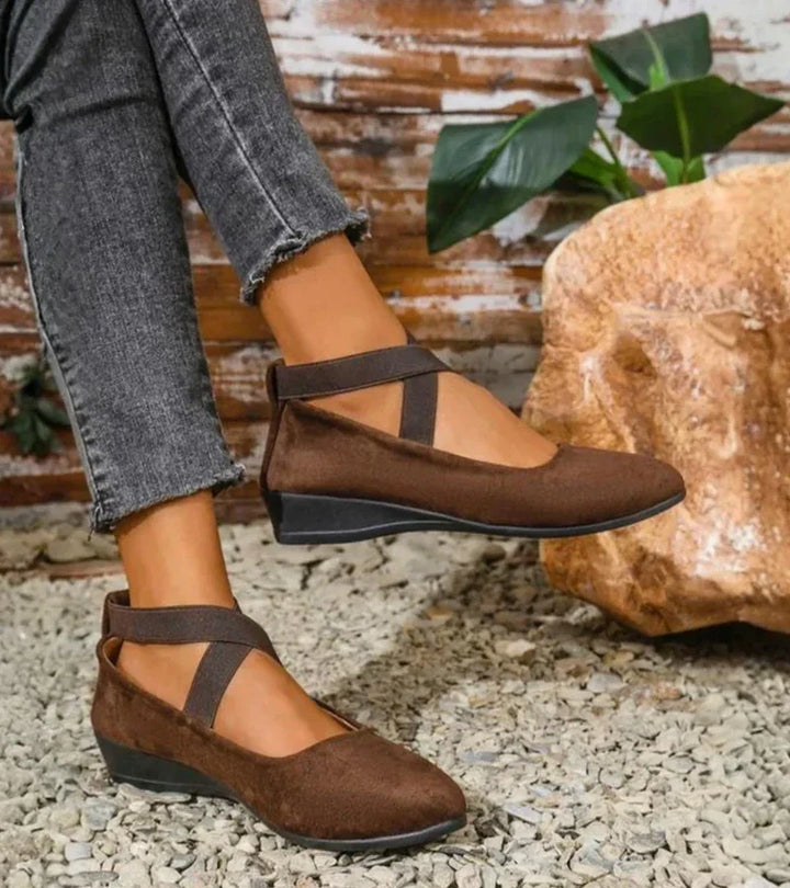 Stéphanie | Ballerines fermées à semelle compensée