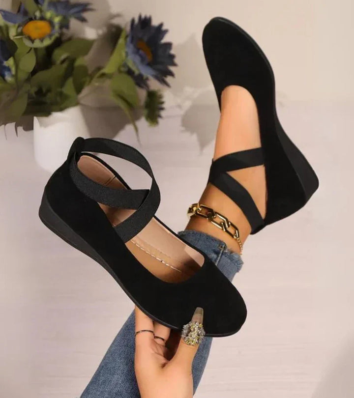 Stéphanie | Ballerines fermées à semelle compensée