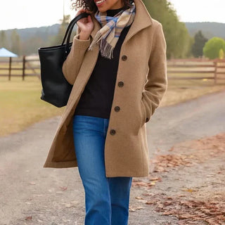 Beaumont Nice | Manteau en laine à coupe droite pour femmes