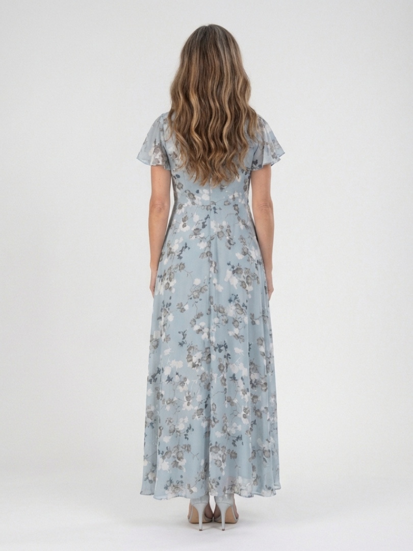 Adèle | Robe maxi en chiffon floral Ismeria