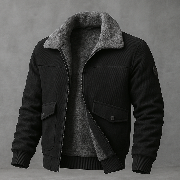 Veste pour homme avec fausse fourrure