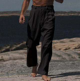 Baptiste | Theo pantalons en lin à jambes larges
