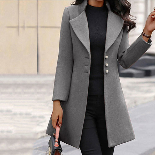 Joëlle | Manteau mélange de laine pour femmes