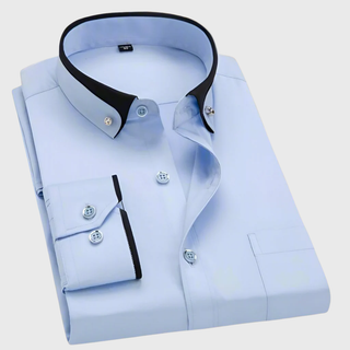 Chemise classique à manches longues pour homme