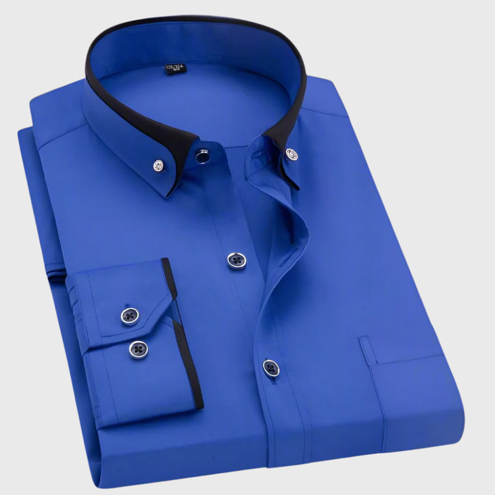Chemise classique à manches longues pour homme