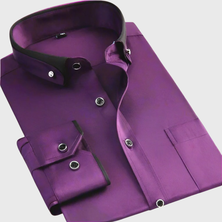 Chemise classique à manches longues pour homme