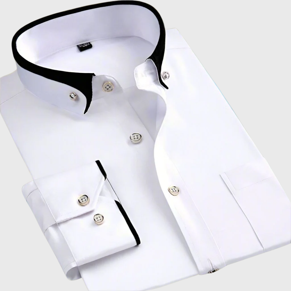 Chemise classique à manches longues pour homme
