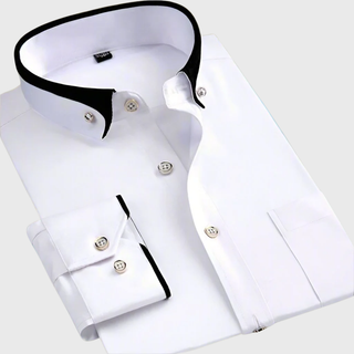 Chemise classique à manches longues pour homme