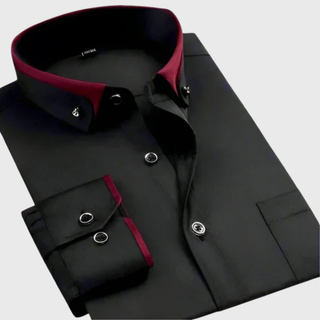 Chemise classique à manches longues pour homme