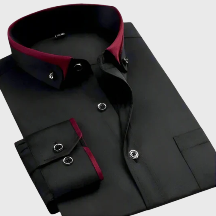 Chemise classique à manches longues pour homme