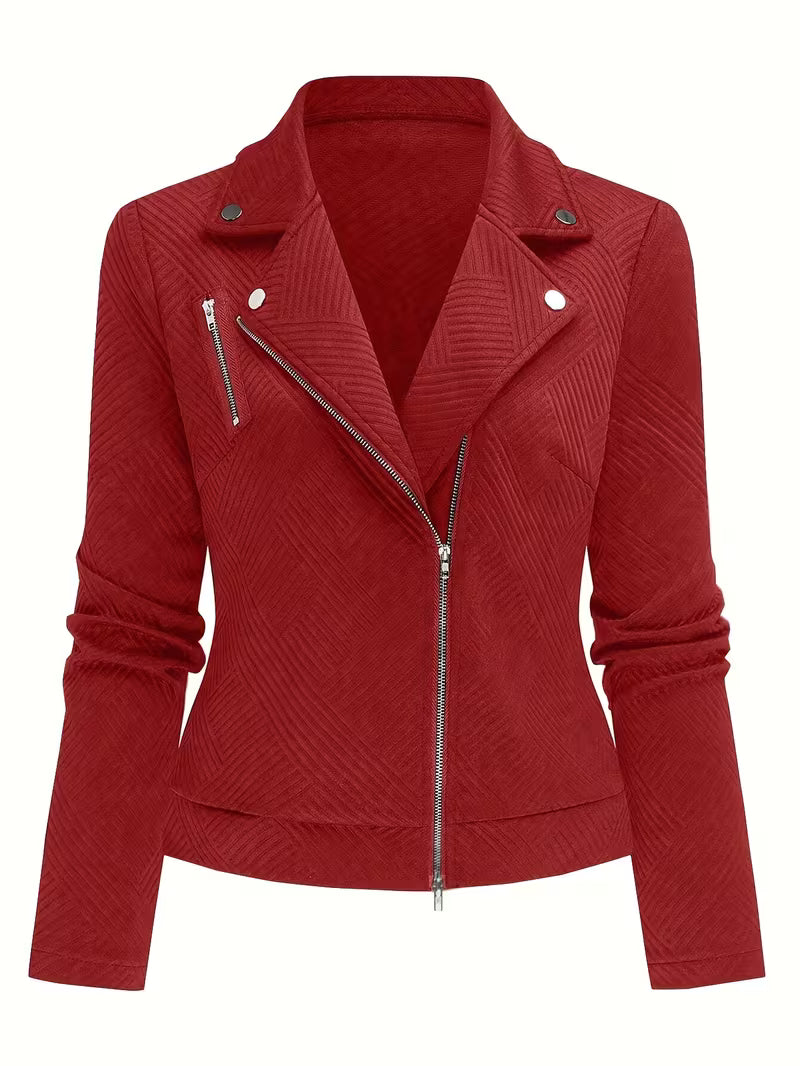 Simone | Veste biker géométrique pour femmes