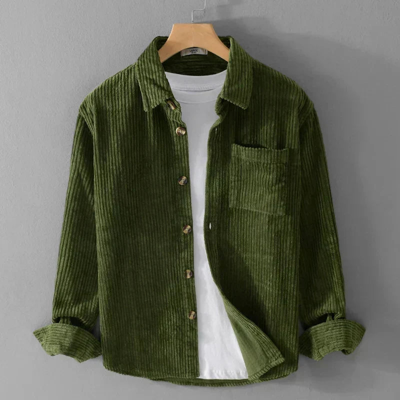 Chemise en velours côtelé pour homme
