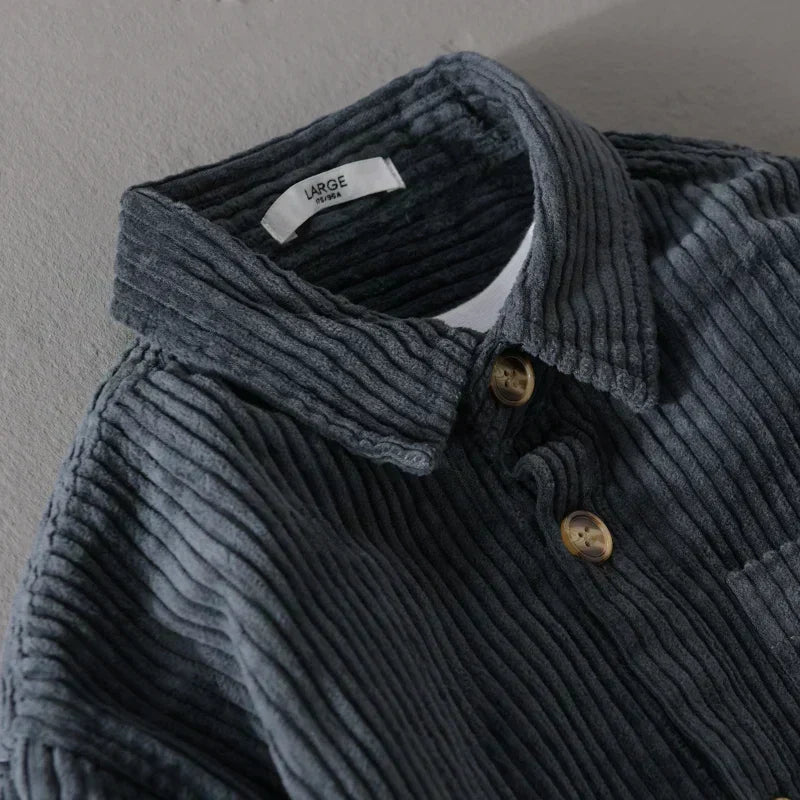 Chemise en velours côtelé pour homme