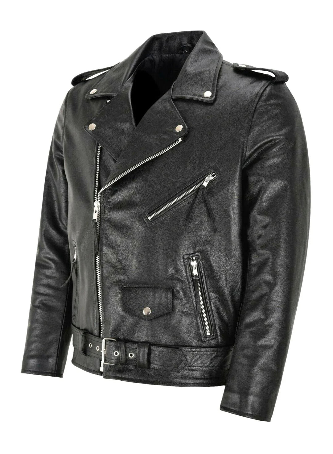 Veste en cuir pour homme classique
