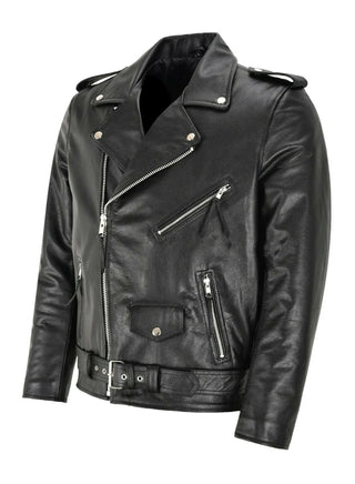 Veste en cuir pour homme classique