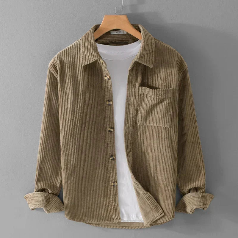 Chemise en velours côtelé pour homme