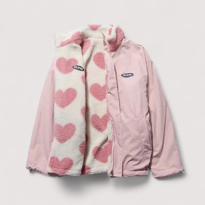 Beaumont Nice | Veste réversible en forme de cœur pour femmes