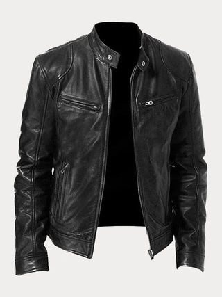 Veste décontractée en cuir