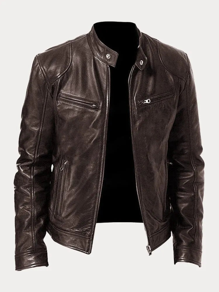 Veste décontractée en cuir