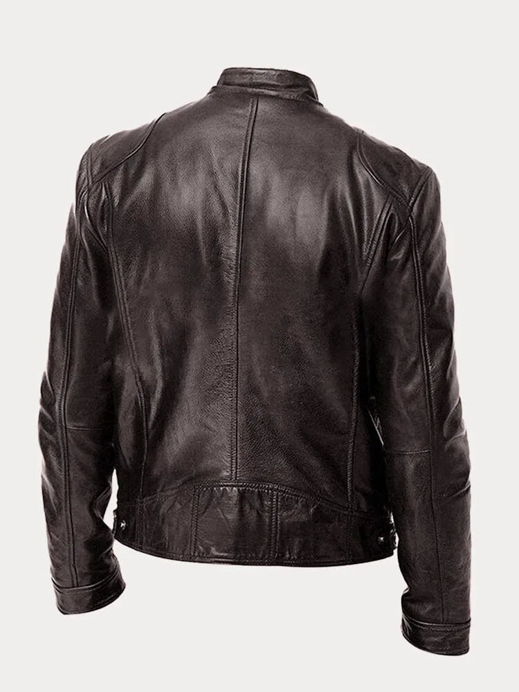 Veste décontractée en cuir