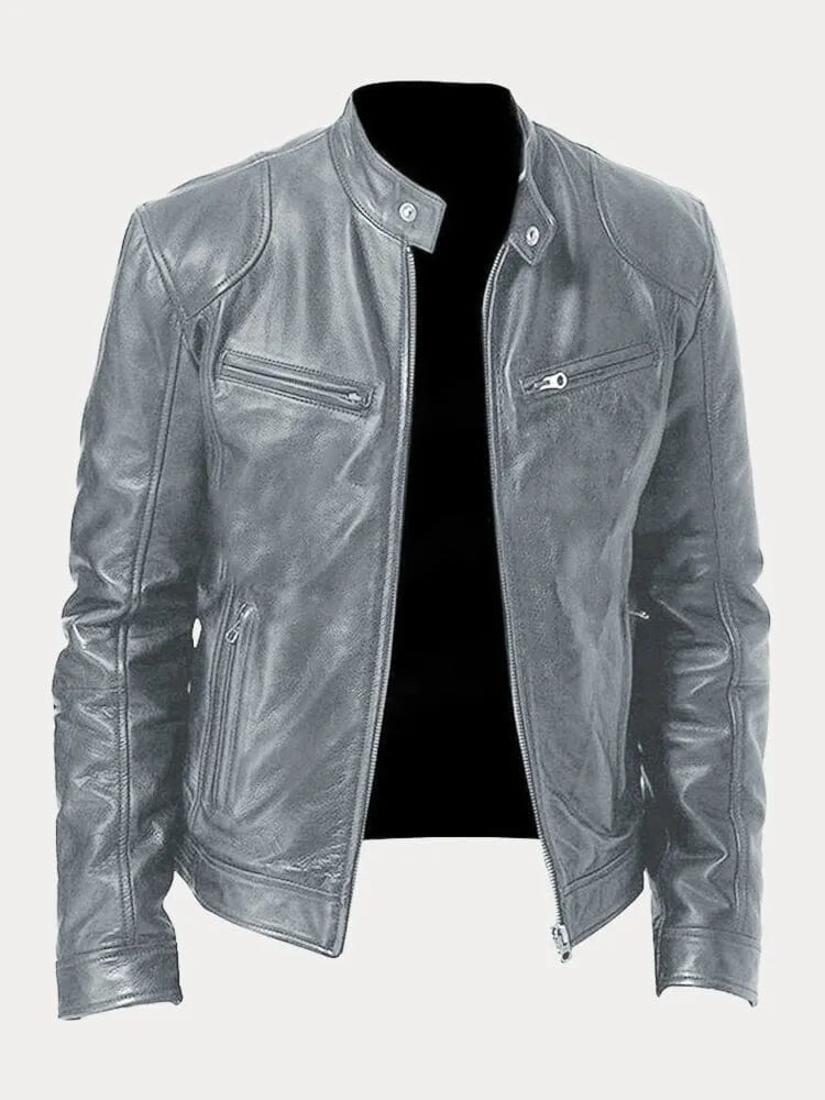 Veste décontractée en cuir
