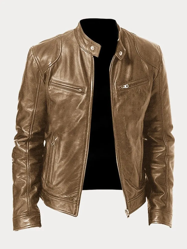 Veste décontractée en cuir